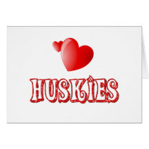 Love for Huskies Greeting Card