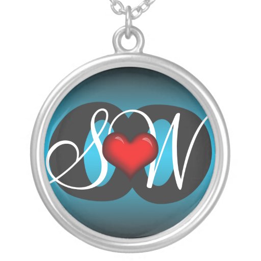 Love & Friendship Heart Blue Dark Necklace