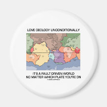 Love Geology Unconditionally Fault Driven World Refrigerator Magnet