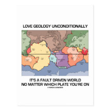 Love Geology Unconditionally Fault Driven World Post Card