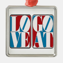 LOVE GOAT CHRISTMAS ORNAMENT