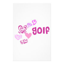 Love Golf Stationery Paper
