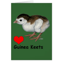 Love Guinea Keets Greeting Card