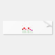 Love Heart Field Bumper Stickers