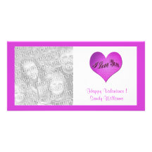 Love heart photo card