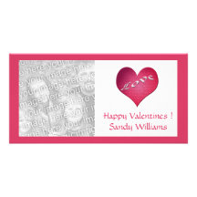 Love heart photo greeting card