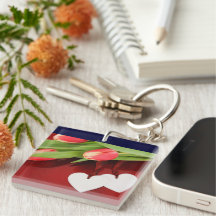 LOVE HEARTS ACRYLIC KEYCHAINS
