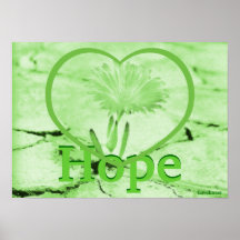 Love Hope Blooming Green Earth Poster-Cust.