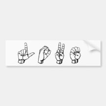 Love in Sign Language Bumper Sticker