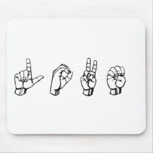 Love in Sign Language Mousepads