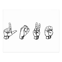 Love in Sign Language Postcards