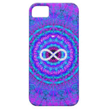 Love Infinity funky blue mandala iPhone 5 Case