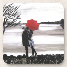 Love is in the air beverage coaster