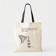 Love is like a butterfly tote bag