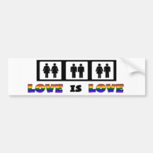 Love is Love Gay Pride Bumper Sticker