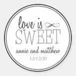 Love Is Sweet Labels (Black / Grey) Stickers