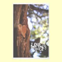 Love is the only gold stationary stationery