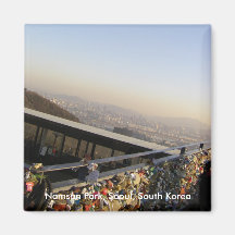 Love Locks/Namsan Park, Seoul, South Korea Fridge Magnets