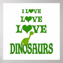 Love Love Dinosaurs Poster