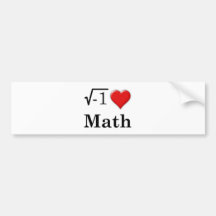 Love math bumper stickers