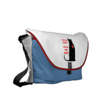 Love Me? Love my Cat Black Cat Messenger Bag