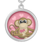 Love Monkey - Round Pendant Necklace