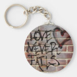 Love Never Fails Graffiti Key Chains