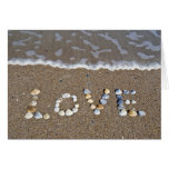 Love on the beach card