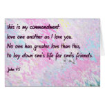 Love one another as I love you note card