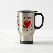 Love Over Hearts Coffee Mugs