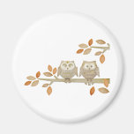 Love Owls in Tree Fridge Magnets