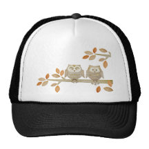Love Owls in Tree Hat