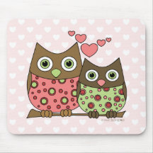 Love Owls Mouse Pads