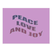 Love Peace and Joy Postcards