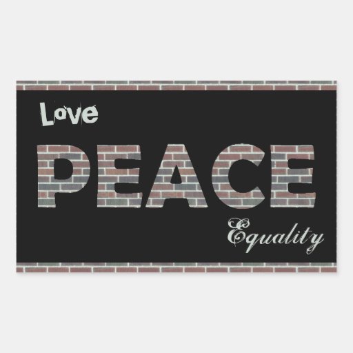 Love, Peace, Equality Stickers