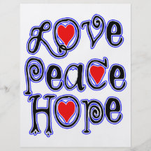 love peace hope custom flyer