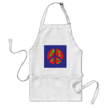 love peace sign apron