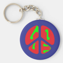 love peace sign keychains