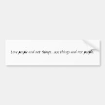 Love People Bumpersticker Bumper Stickers