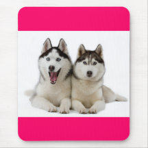 Love Siberian Husky Puppies Mousepad