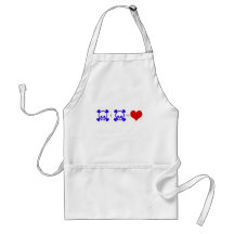 Love skull apron