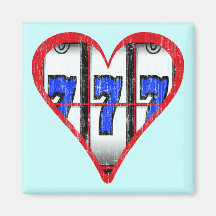 LOVE SLOTS - DISTRESSED FRIDGE MAGNET