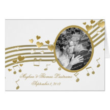 Love Song Notes Photo Thank You Greeting Cards