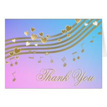 Love Song Notes Thank You Cards
