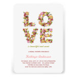 LOVE Spring Flowers Colourful Bridal Shower Party Personalised Announcements