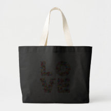 LOVE Spring Flowers Colourful Custom Gift Tote Bag