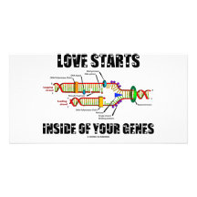 Love Starts Inside Of Your Genes (DNA Replication) Personalised Photo Card