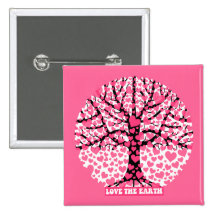 love the earth pinback button