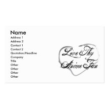 Love Thy Anime Fan Business Card Template