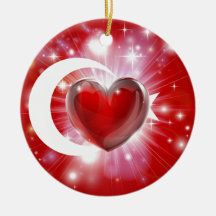 Love Turkey flag heart background Christmas Tree Ornaments